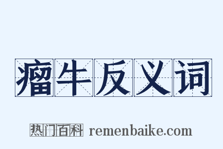 瘤牛反义词是什么意思的图片